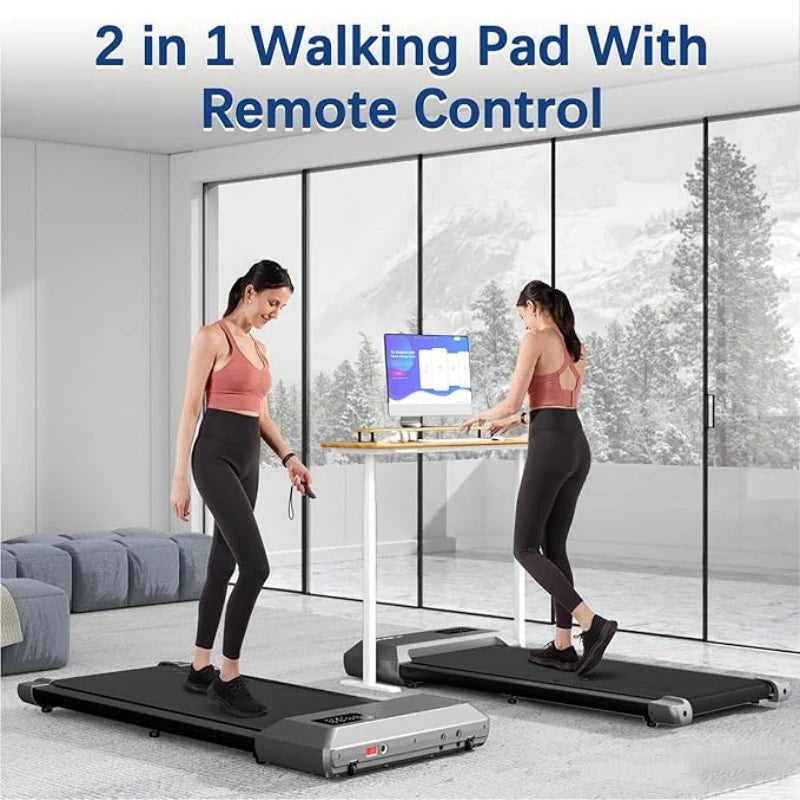 300-lbs-Laufband für zu Hause, 2,5-PS-Laufband, Walking Pad, LCD-Digitalanzeige, 2-in-1-Fitnessgerät zum Gehen, Laufen und Trainieren