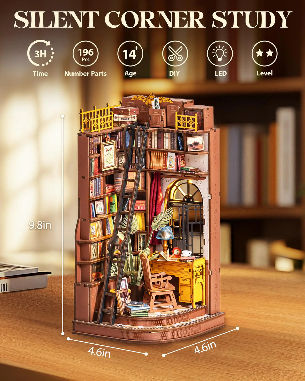 Book nook Robotime Rolife British Library da assemblare