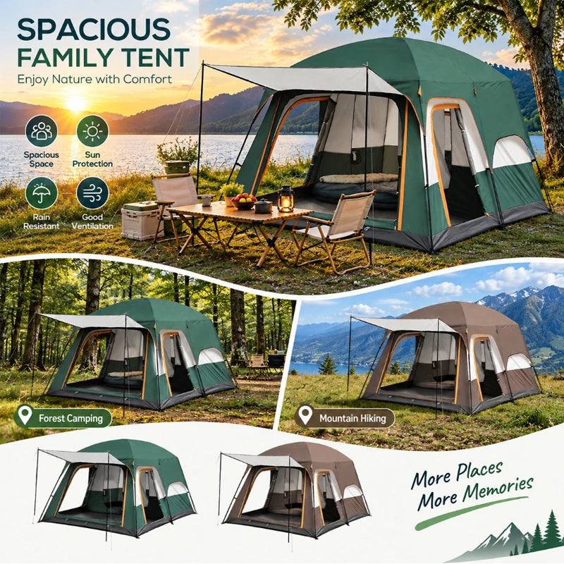 Outdoor Oxford Cloth Camping Tent For Picnicking Available In Multiple Sizes