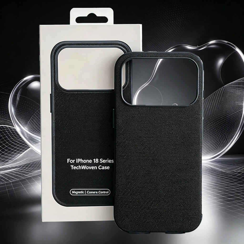 1:1 Original Replica Technology Woven Texture Phone Case For iPhone 18 Pro Max 17 16 15 14 Magnetic Charging Shockproof Cover