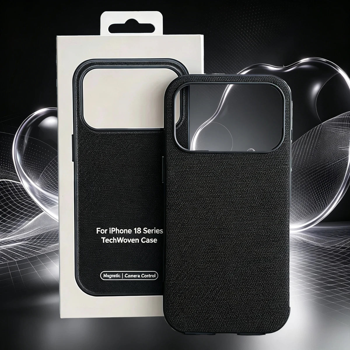 1:1 Original Replica Technology Woven Texture Phone Case For iPhone 18 Pro Max 17 16 15 14 Magnetic Charging Shockproof Cover