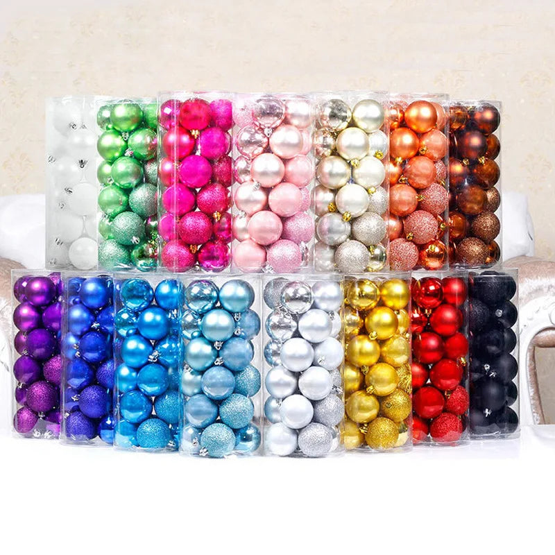 4CM Christmas Ball Decoration Hanging Xmas Tree Pendent Ornaments for Home Decor Navidad New Year 2026 Party Supplies Accessory