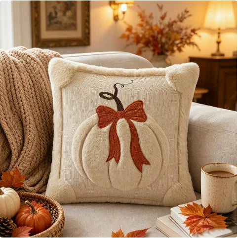 3D Christmas Tree Throw Pillow Covers Faux Plush Embroidered Xmas Tree Pattern Cushion Covers Sofa Couch Home Decor