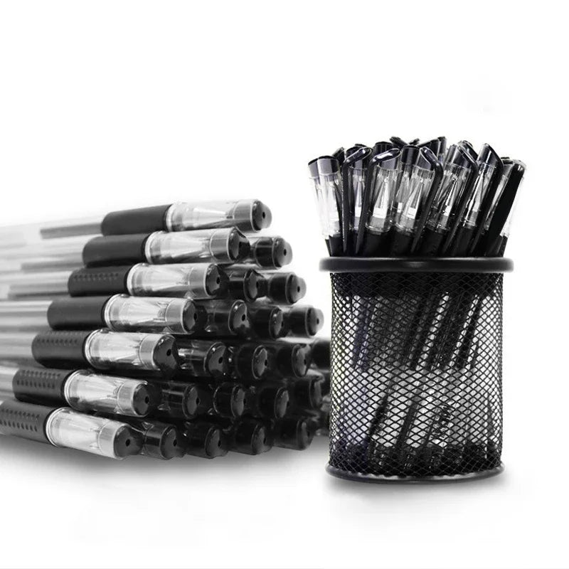Set de 7/35 bolígrafos de gel, material escolar, tinta negra, azul y roja, bolígrafo kawaii, herramienta de escritura, papelería escolar y de oficina