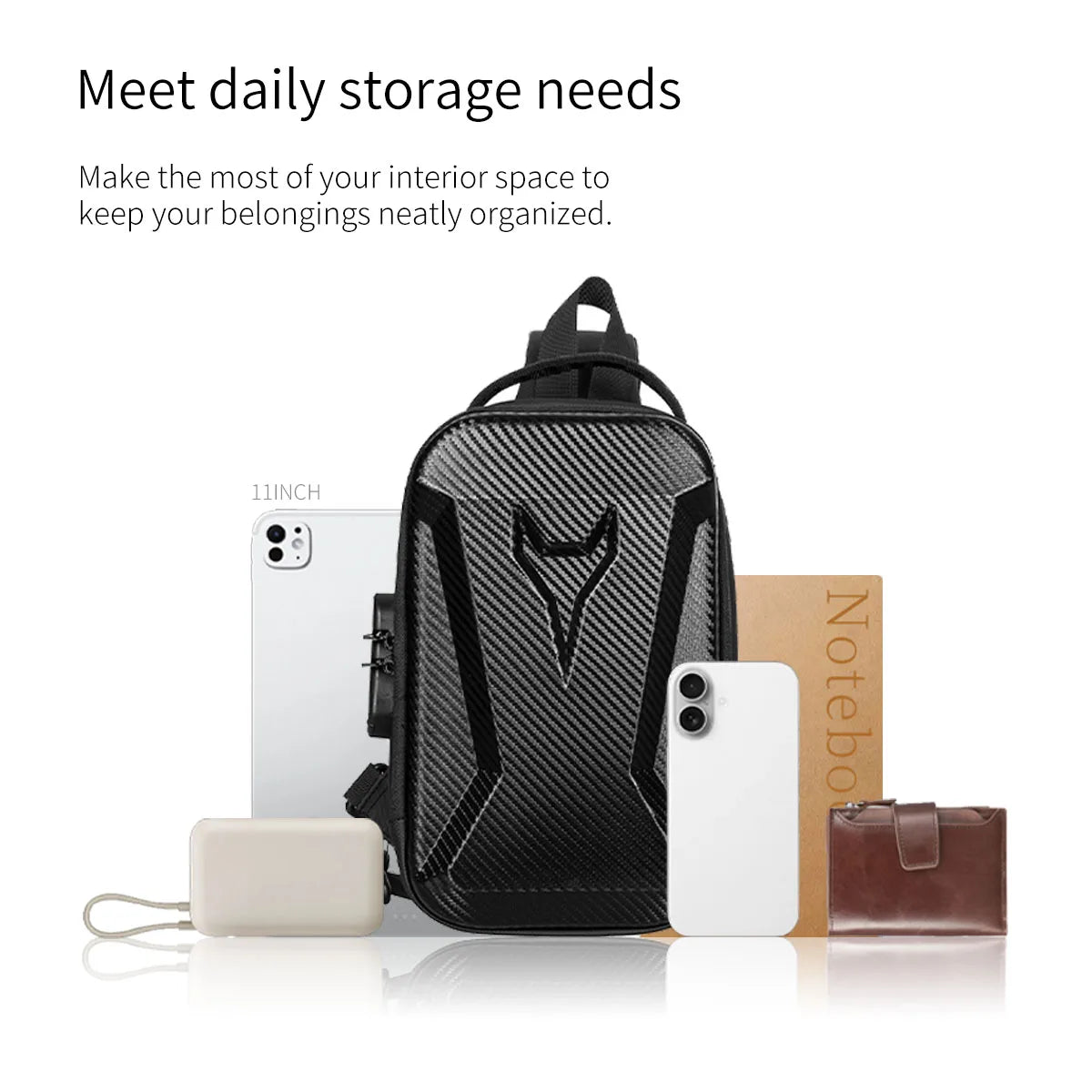 Hard-Shell Chest Bag with Combination Lock