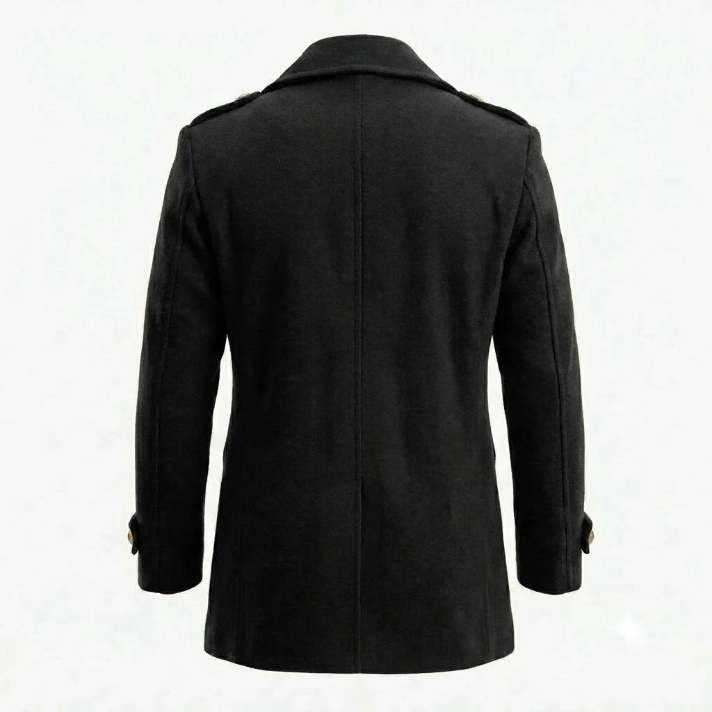 Men Wool Blends Double Breasted Overcoat Lapel Trench Coat Classic Formal Work Y2k Streetwear Thick Warm Jacket Autumn Winter