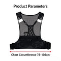 1Pc Lightweight Reflective Breathable Running Vest Chest Pack Adjustable Sports Vest for Outdoor Running Cycling Hiking Fitness