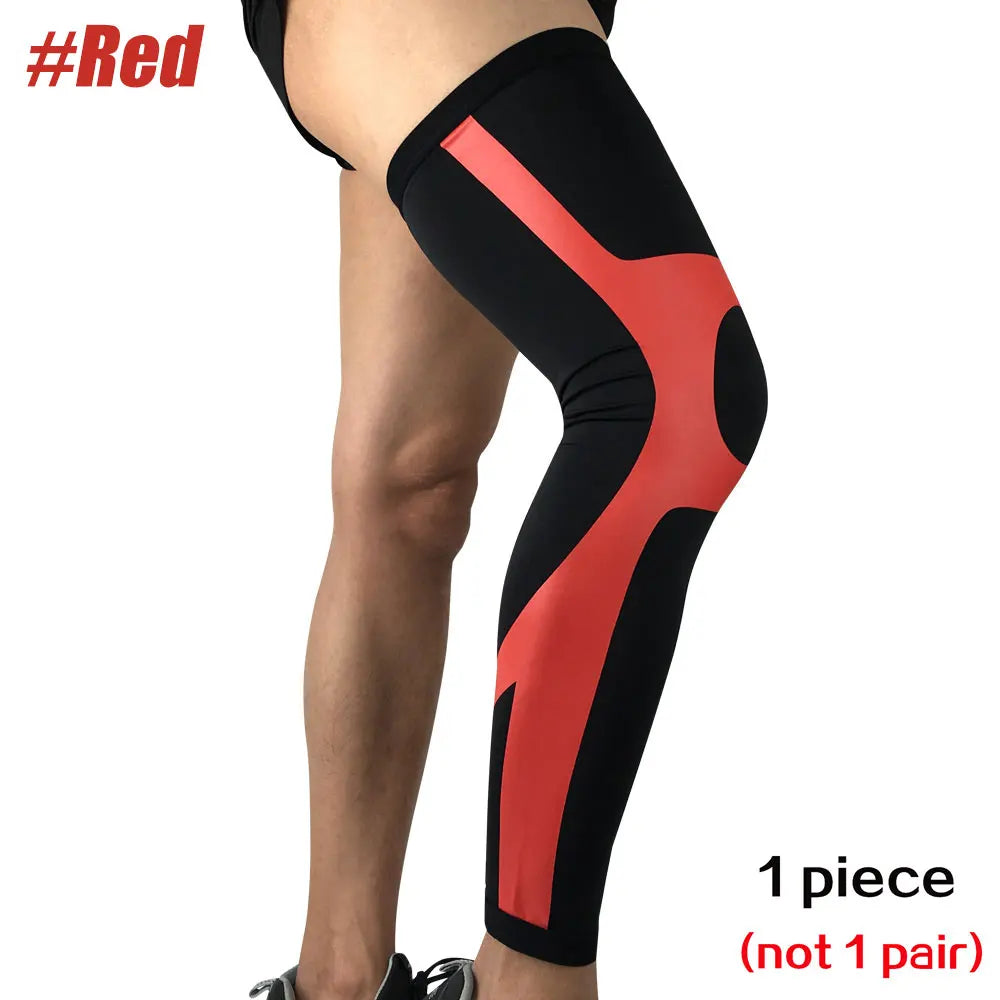 1 PC Outdoor Sport Whole Leg Compression Sleeve - Full Leg Knee Brace for Men Women, UV Leg Support Sleeves, Cycling Leg Warmers