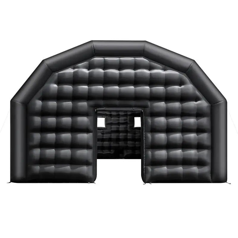 Inflatable party tent 8x6x4 m, cube tent for disco nightclub, pavilion wedding tent with 1100W blower, sandbag, 2 windows for events, birthday, wedding, black