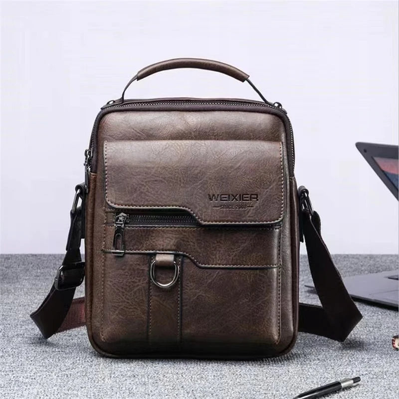 Men’s PU Leather Shoulder Satchel
