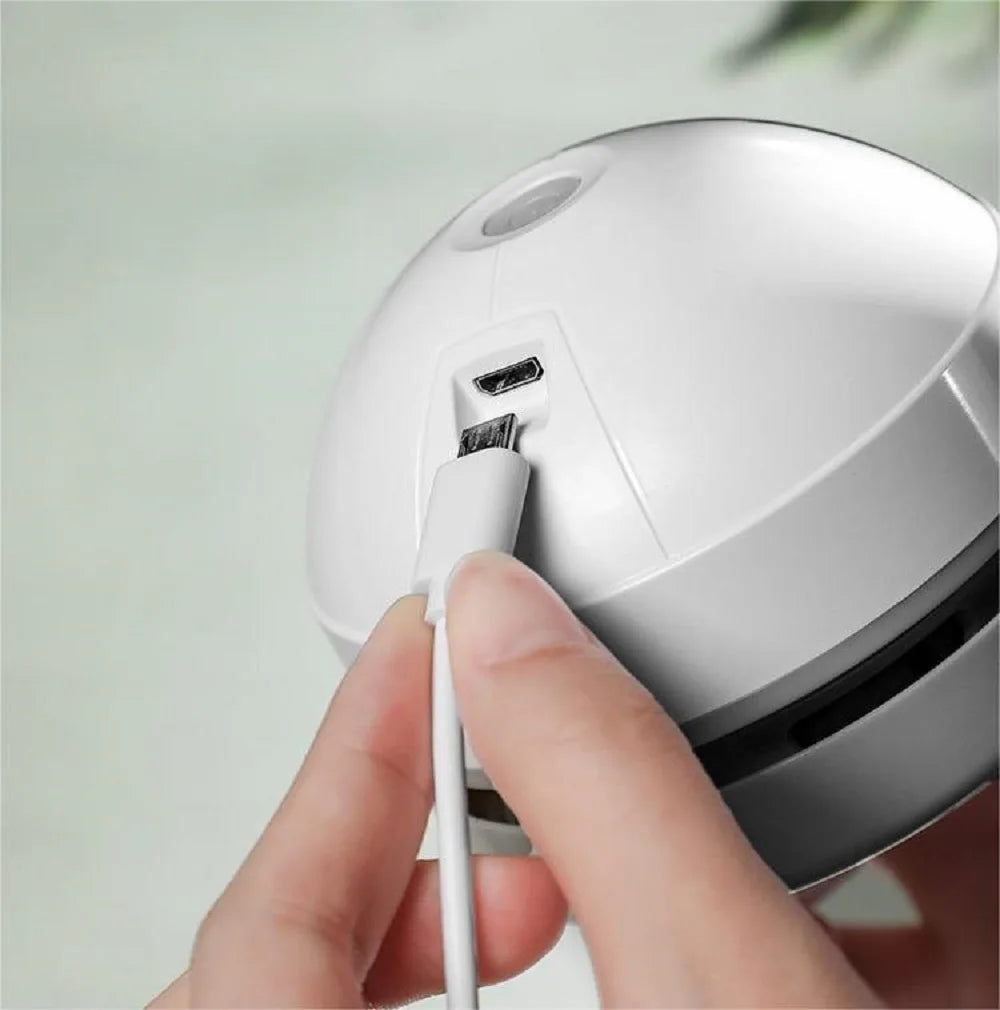 Aspiradora de escritorio con cepillo limpiador y carga USB para el hogar y la oficina, barredora de mesas y limpiador de escritorio compacto