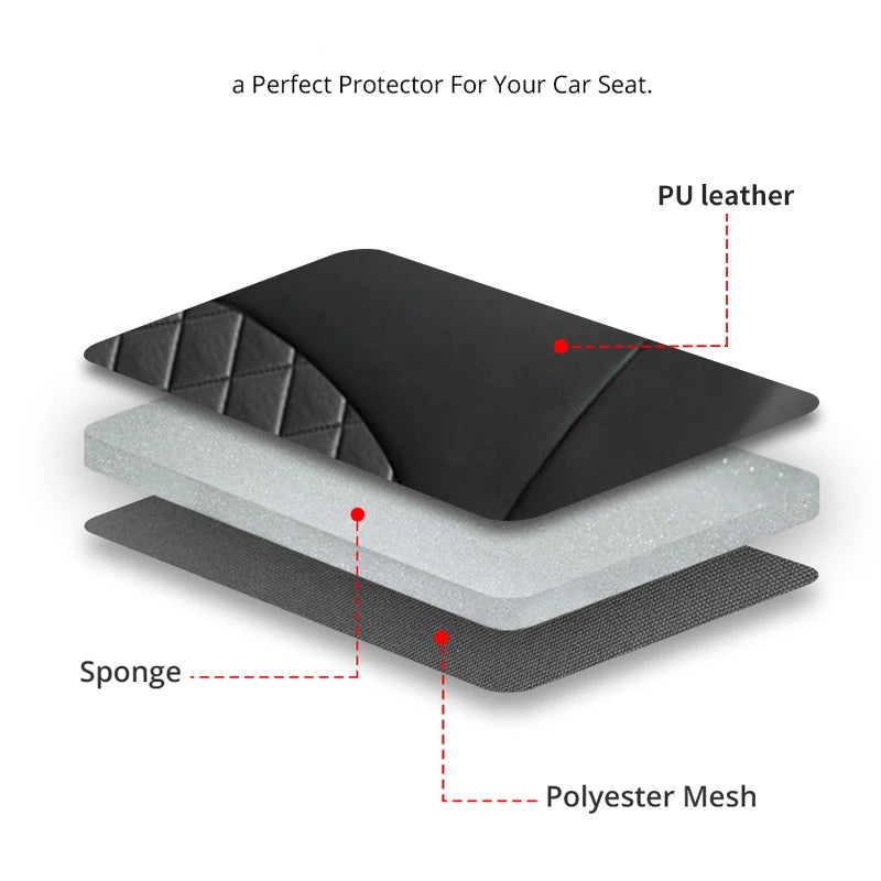 Funda para asiento de coche de piel sintética PU, material para el interior del coche