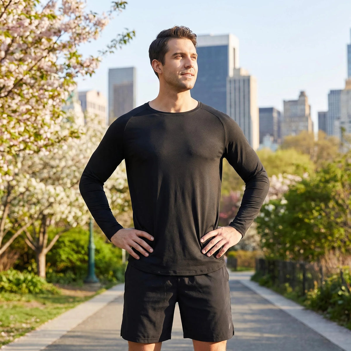 Maglia uomo in cotone a maniche lunghe