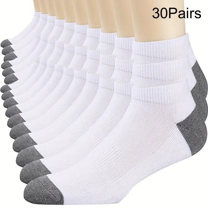10/20/30 Paar Herren Colorblock-Füßlinge, modische, atmungsaktive, bequeme, niedrige Knöchelsocken, Herrensocken