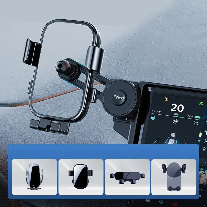 Accessoires de support de téléphone pour voiture, fixation sur grille d’aération intérieure, gadget de maintien pour téléphone portable avec rotule et tige d’extension