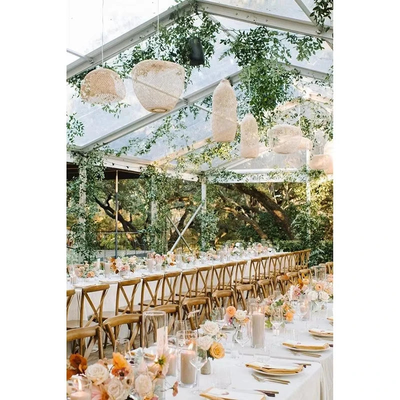 Aluminum Large Glass Luxury Event Marquee Wedding Tent Truss for Events Outdoor 100 People Glass Tent