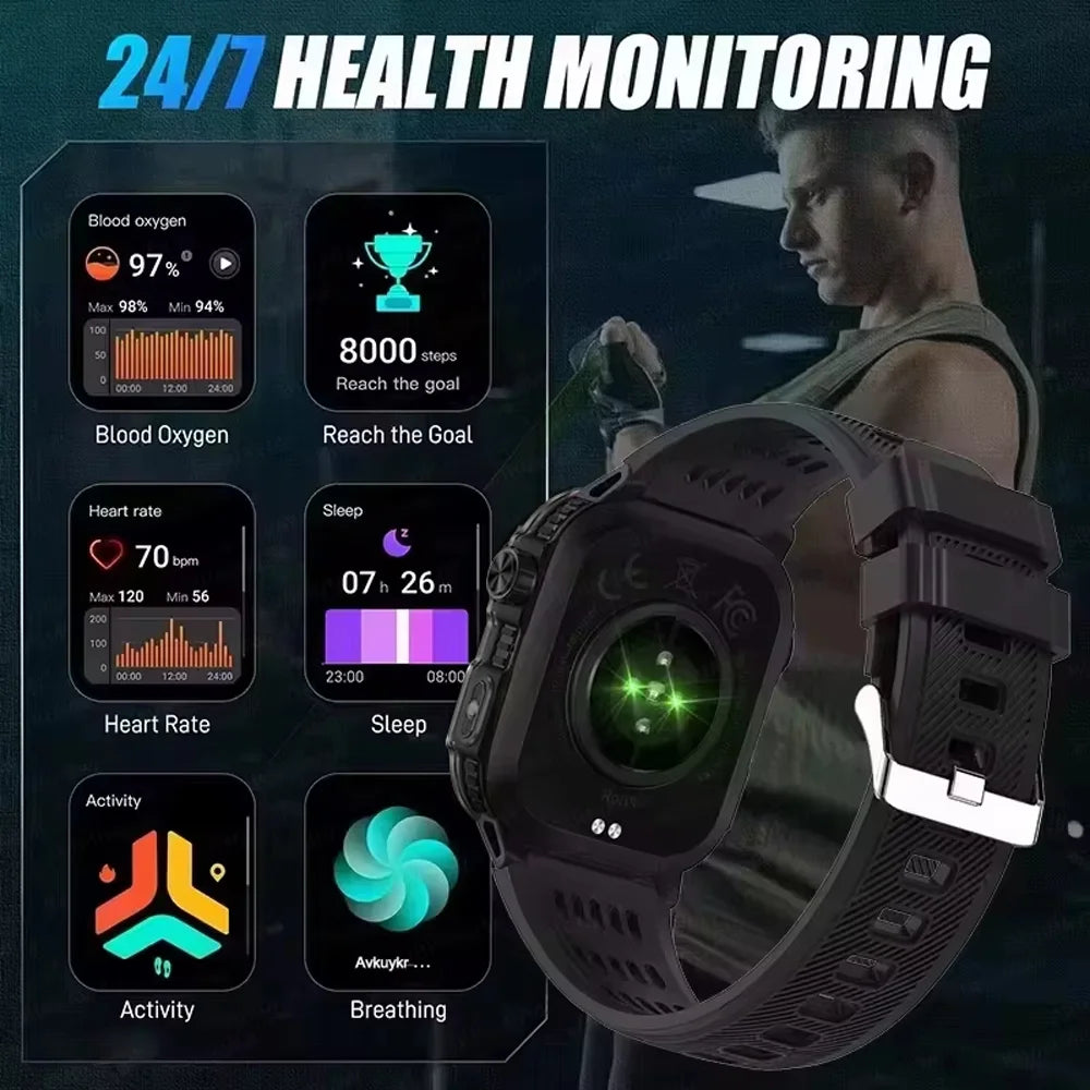 Smartwatch with Bluetooth calls, 2.01″ LCD display and LAXASFIT app