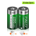 Batterie rechargeable au lithium Palo 1,5 V R14 LR14 avec chargement USB, batterie Li-ion taille C pour chauffe-eau, gazinière, radio, rasoir