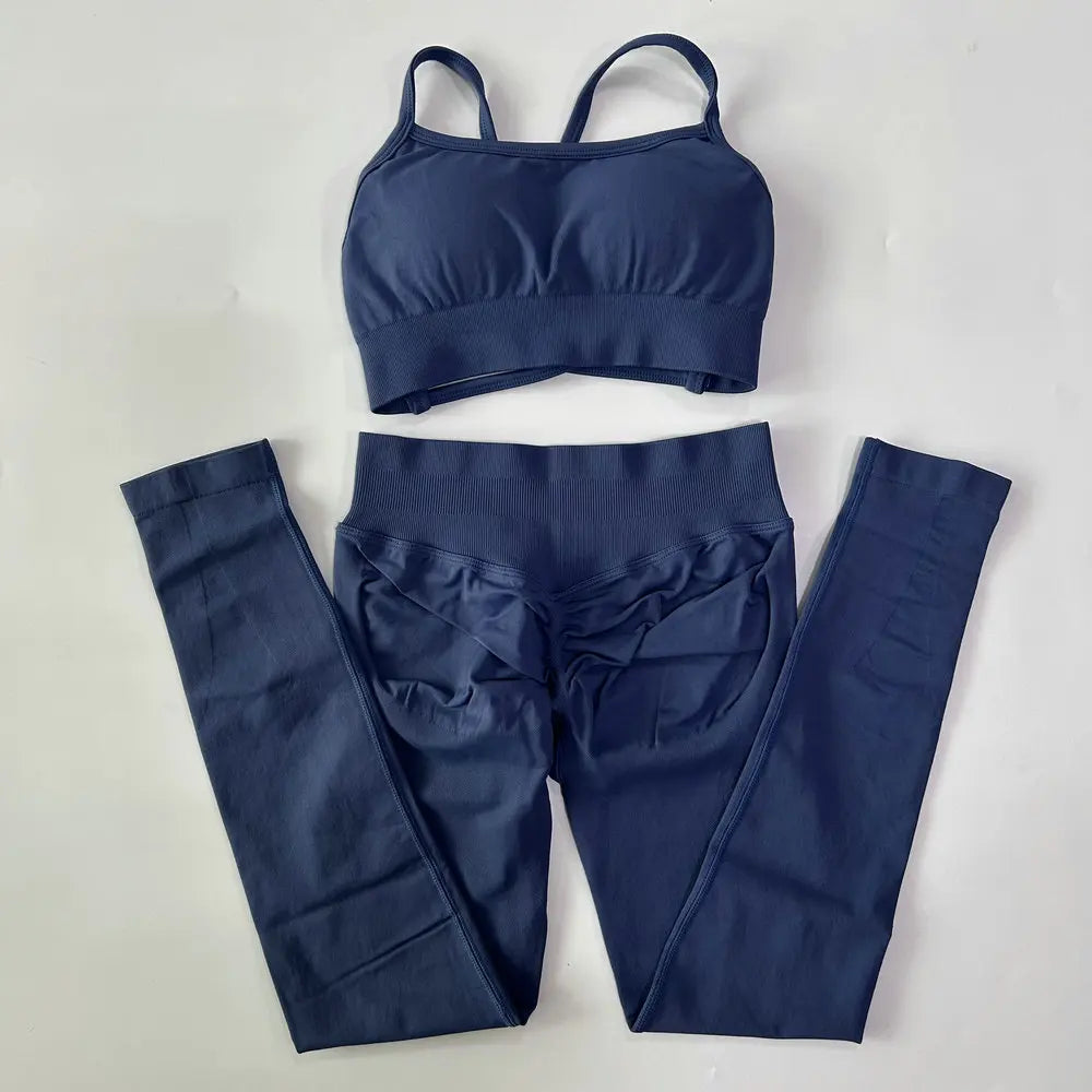 Ensemble yoga femme, haut et short