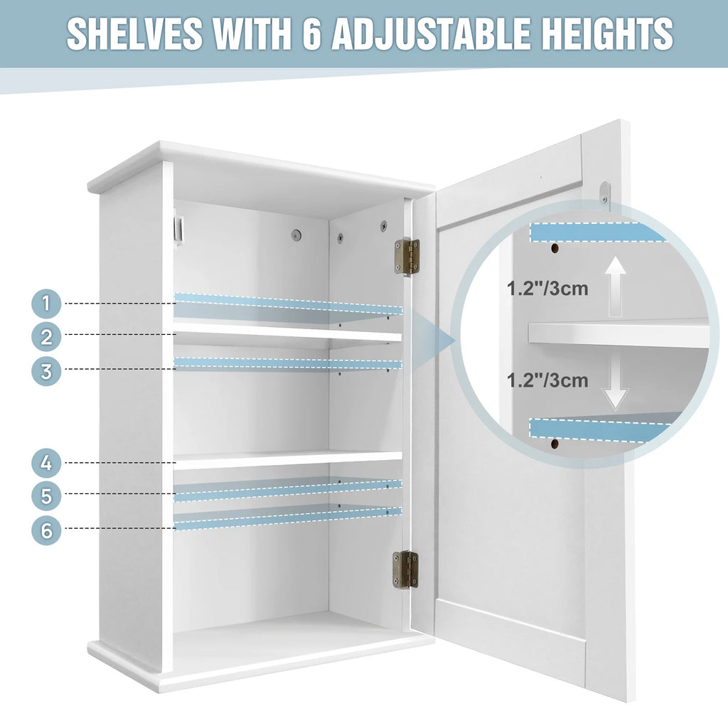 Mobiletto pensile BRIEFNESS per bagno con ripiano regolabile