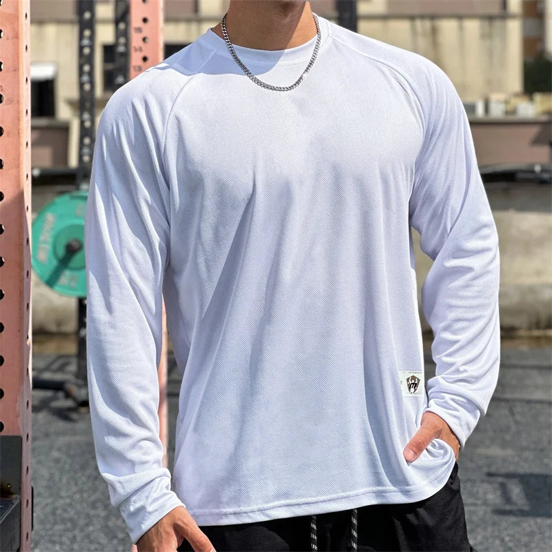 Maglia uomo girocollo a maniche lunghe