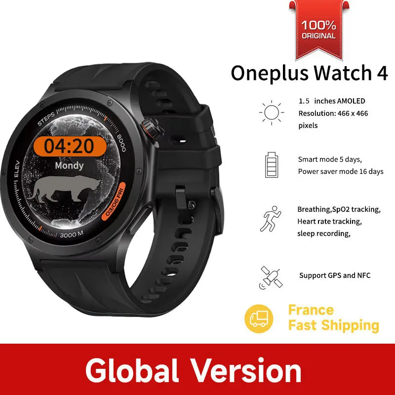OnePlus Watch 4 smartwatch in titanio