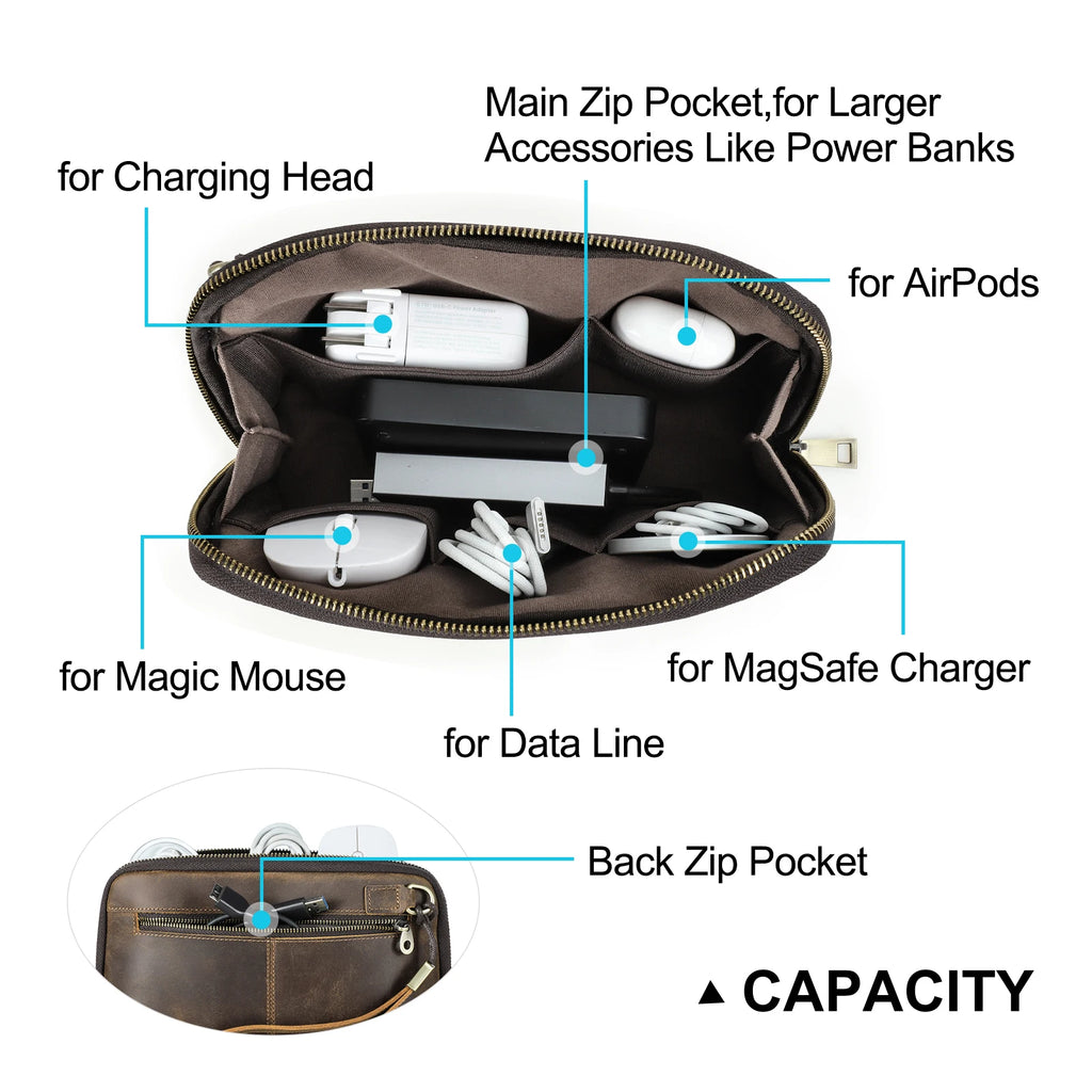 CONTACT’S Genuine Leather Bag for Phone and Small Items