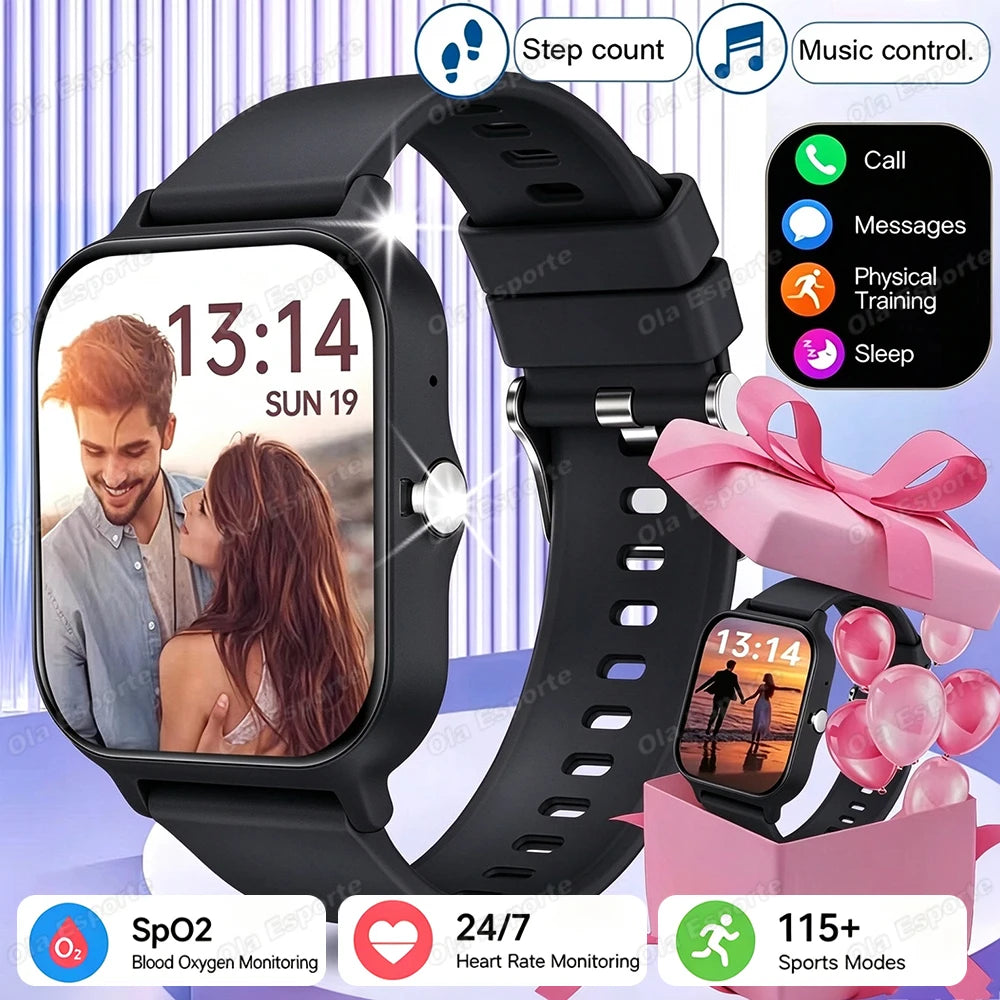 Outdoor Health Smart Watch 2026 Heart Rate Sleep Monitoring Bluetooth Call Notifications & Rejection Sports Mode Smartwatch H10