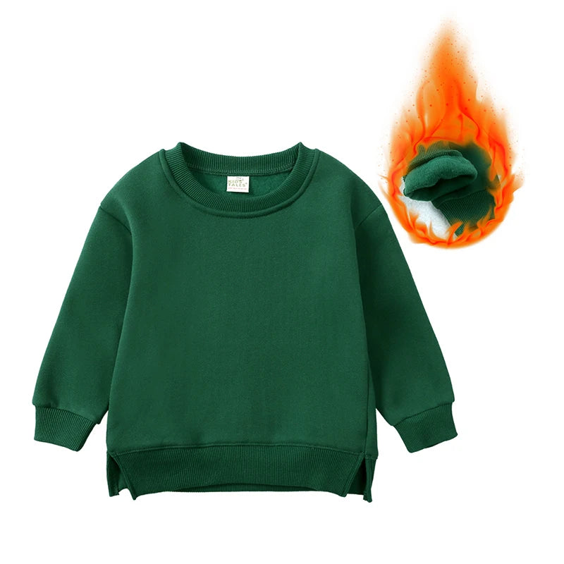 Customized Baby Kids Boy Girl Sweatshirt Add Your Logo Text Long Sleeve Cotton Fleece DIY Pullover Hoodie Tops Toddler Clothes