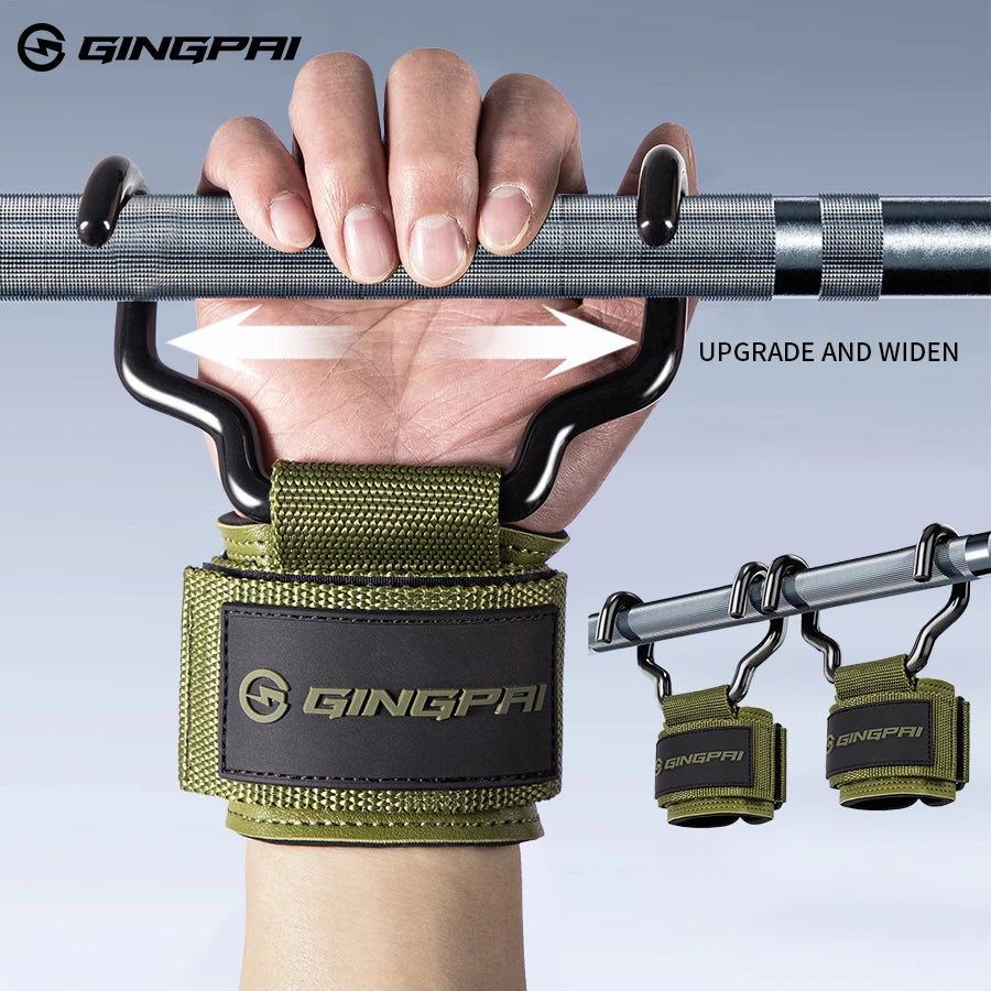 Hook Grips with Wrist Wraps for Weightlifting