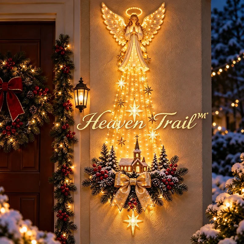Christmas Magic Wall Trail DIY Light-emitting Birth Scene Wall Decor Christmas Spiral Trail LED Glowing Xmas Door Ornament