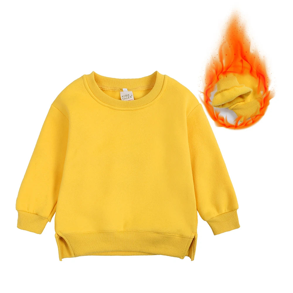Customized Baby Kids Boy Girl Sweatshirt Add Your Logo Text Long Sleeve Cotton Fleece DIY Pullover Hoodie Tops Toddler Clothes