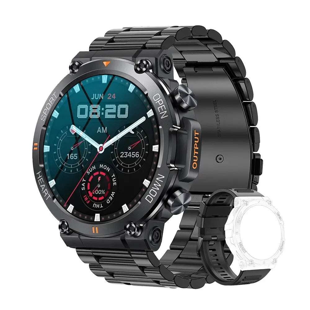 MEVADEN 1.39 inch HD Bluetooth Call Smart Watch Men Sports Fitness Tracker Heart Monitor 400mAh Smartwatch For Android IOS MD56