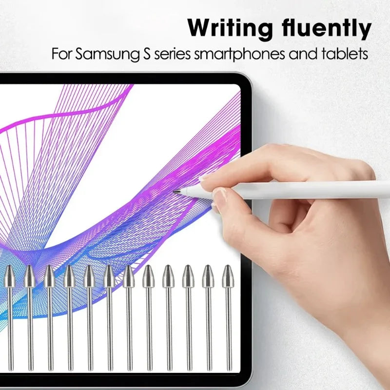 Luxury Metal Stylus Nib for Samsung S-Pen Galaxy Tab S10 Ultra S9 FE NOTE10 Replacement Nib Pressure Sensitivity Pen Tip