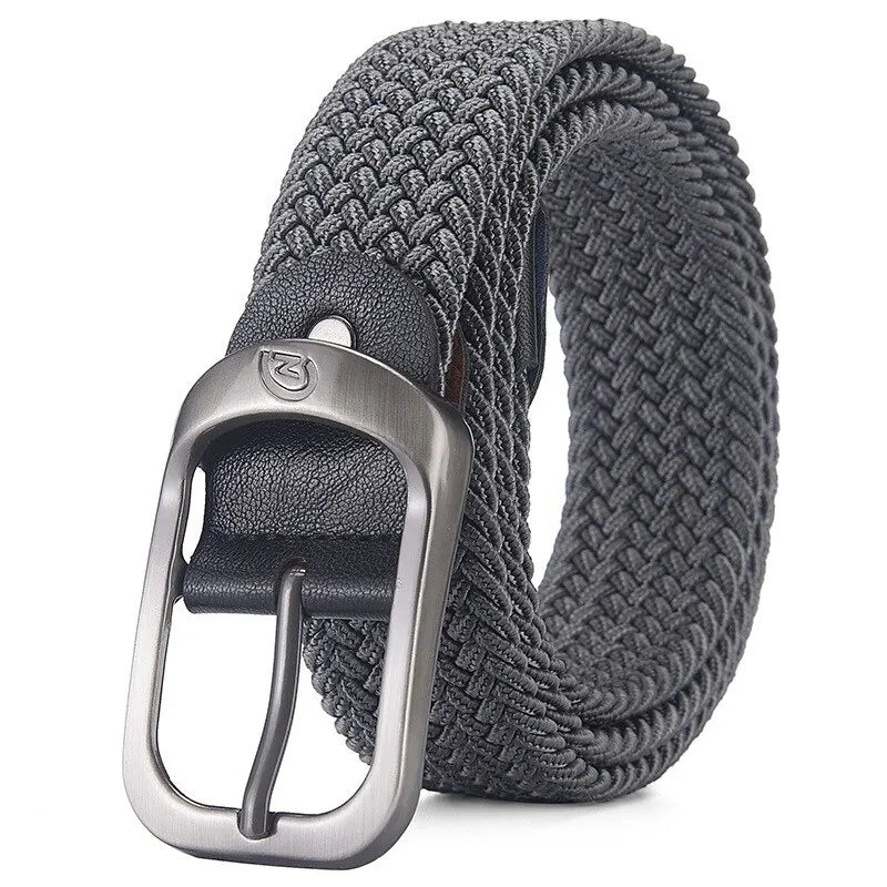 Men's Casual Woven Elastic Belt, Outdoor Sports Belt for Women, No-Punch Climbing Work Belt, Fashion Belt for Men and Women