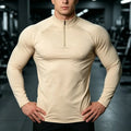 Maglia sportiva uomo con mezza zip