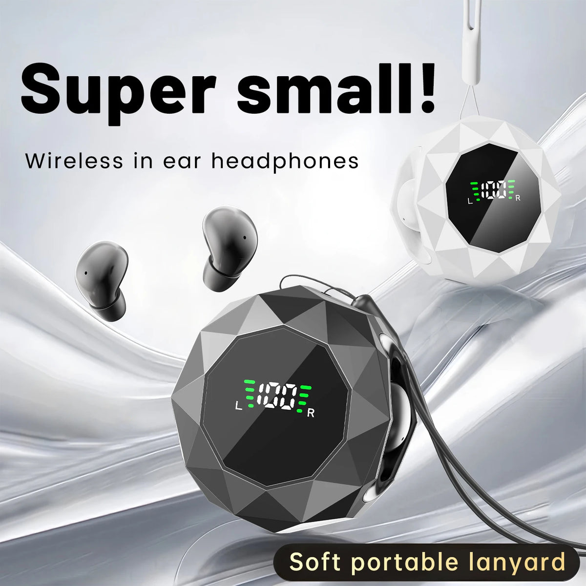 Mini Wireless Sleep Earbuds for Side Sleepers, Bluetooth 6.0 In-Ear Headphones with Noise Reduction, Ultra Small Hidden Earphones, Comfortable Fit for Long Wear & Deep Sleep & Birthday and Holiday Gifts