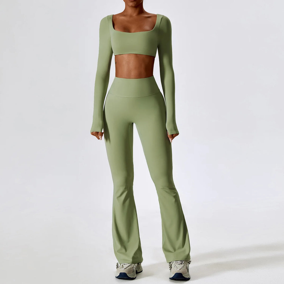 Conjunto de yoga de mujer, 2 piezas, top y leggings