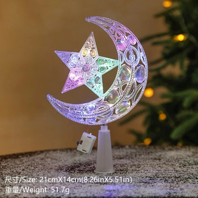 15cm Christmas Tree Decoration Stars Warm White Lights Home Room Decor LED Shining Lamp Xmas Festival TopStar Navidad 1.07in