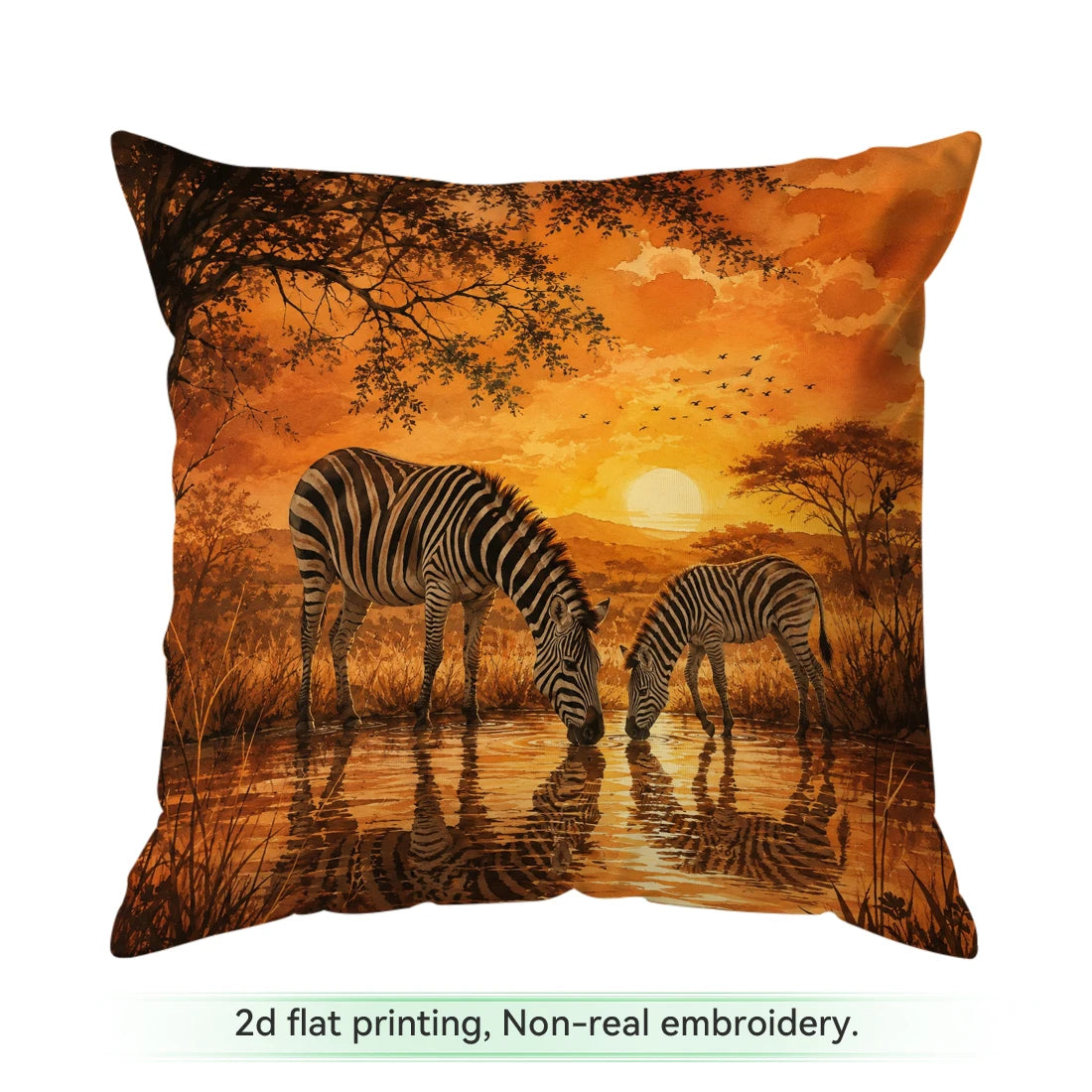 1/4 Stück afrikanische Graslandtiere Kissenbezug Polyester Kissenbezug Dekokissen Kissenbezug Heim Auto Sofa Deko