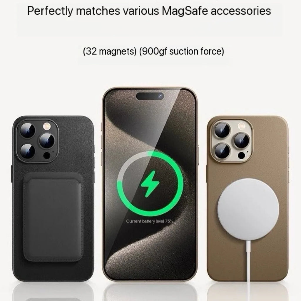 Official Magnetic Leather White Animation Case for Apple iPhone 18 17 Pro Max 18P Original MacSafe for MagSafe Cover Accessories