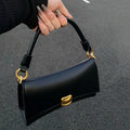 2026 New Square Shoulder Bags Women Pu Leather Underarm Bags Luxury Designer Handbags Black Flap Lock Crossbody Bag Purse