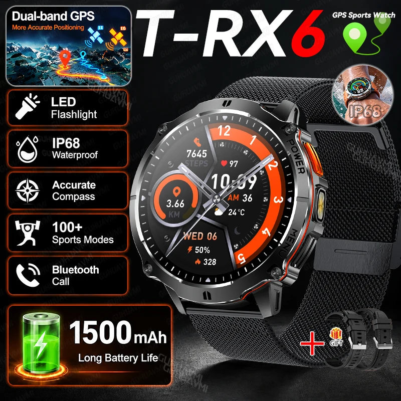 T-RX6 Ultra GPS Sports Smartwatch with Compass