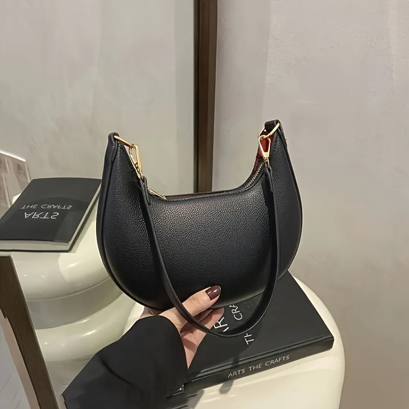 New Fashionable High-end Moon-shaped Baseball Bag Showing Luxury Women's Single Shoulder Bag Elegant Lady Handbags Bolso Mujer
