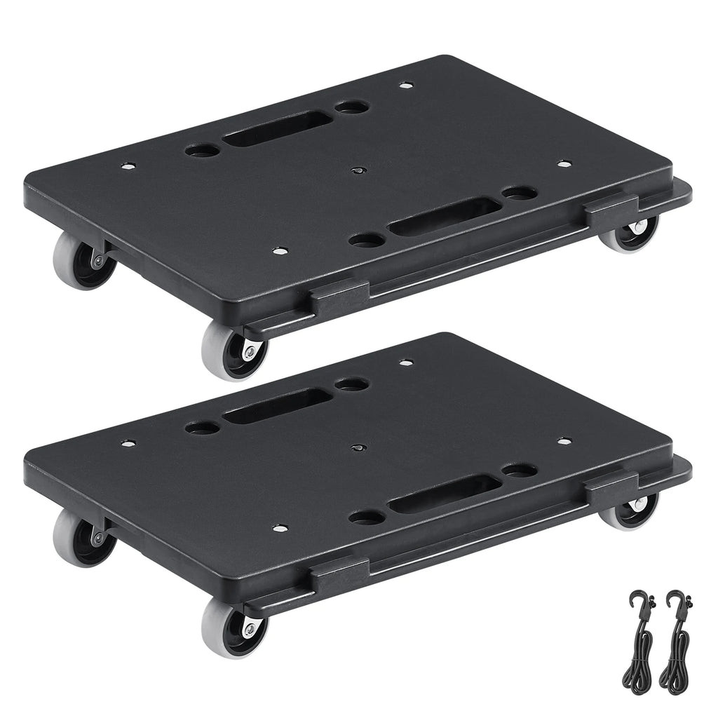 SucceBuy Lot de 2 chariots à palettes pour déménagement de meubles, capacité de 500 lb chacun, avec 4 roues, petit chariot à plateau pour machines industrielles