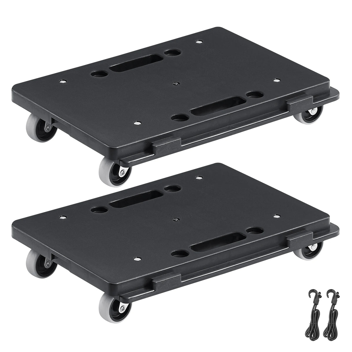 SucceBuy Lot de 2 chariots à palettes pour déménagement de meubles, capacité de 500 lb chacun, avec 4 roues, petit chariot à plateau pour machines industrielles