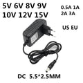 AC 110-240V DC 5V 6V 8V 9V 10V 12V 15V 0.5A 1A 2A 3A Universal Netzteil Ladegerät Adapter EU US für LED-Lichtbänder