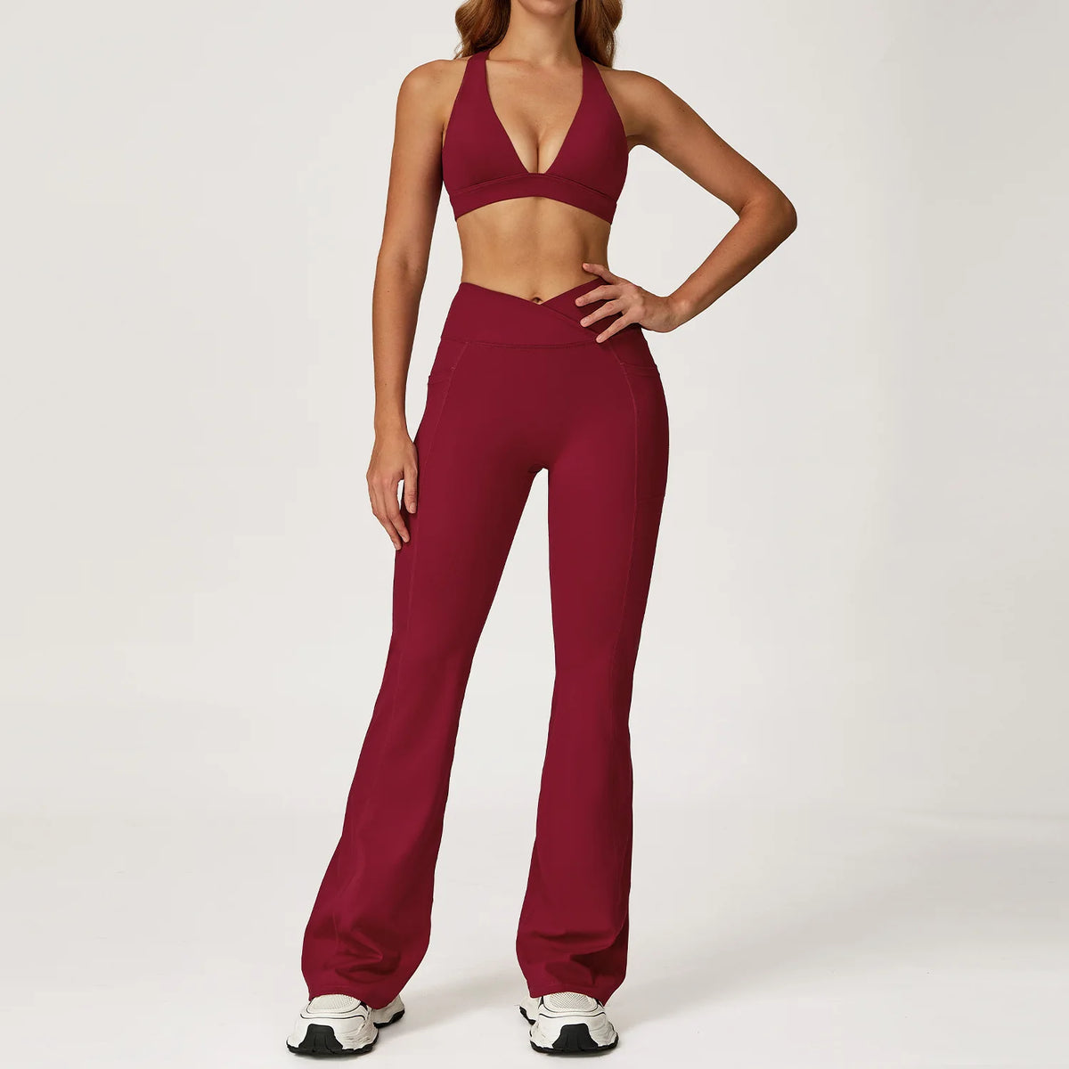 Ensemble yoga femme, 2 pièces, haut et legging