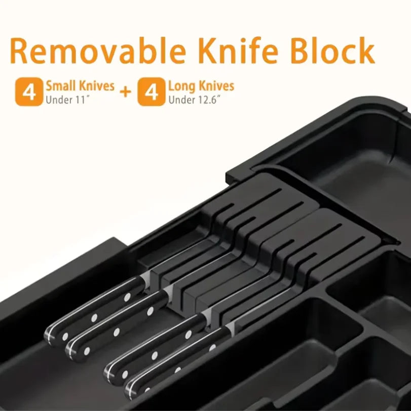 Expandable Plastic Kitchen Drawer Cutlery Tray