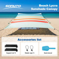 UPF50+ Lycra Beach Tent with Sandbag Anchors Portable Outdoor Sunshade Canopy for Camping Fishing Picnic Large Windproof Shelter